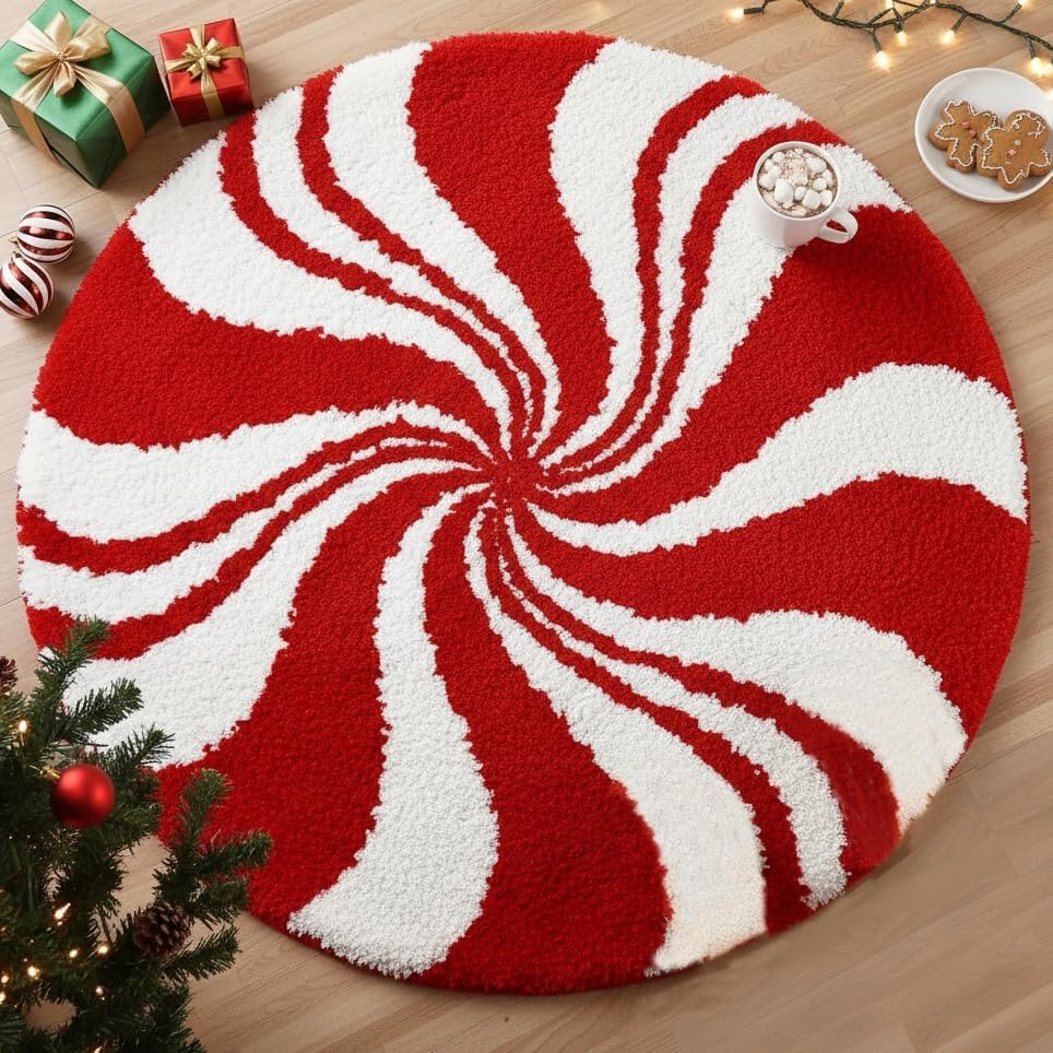 Candy Cane Peppermint Bath Mat