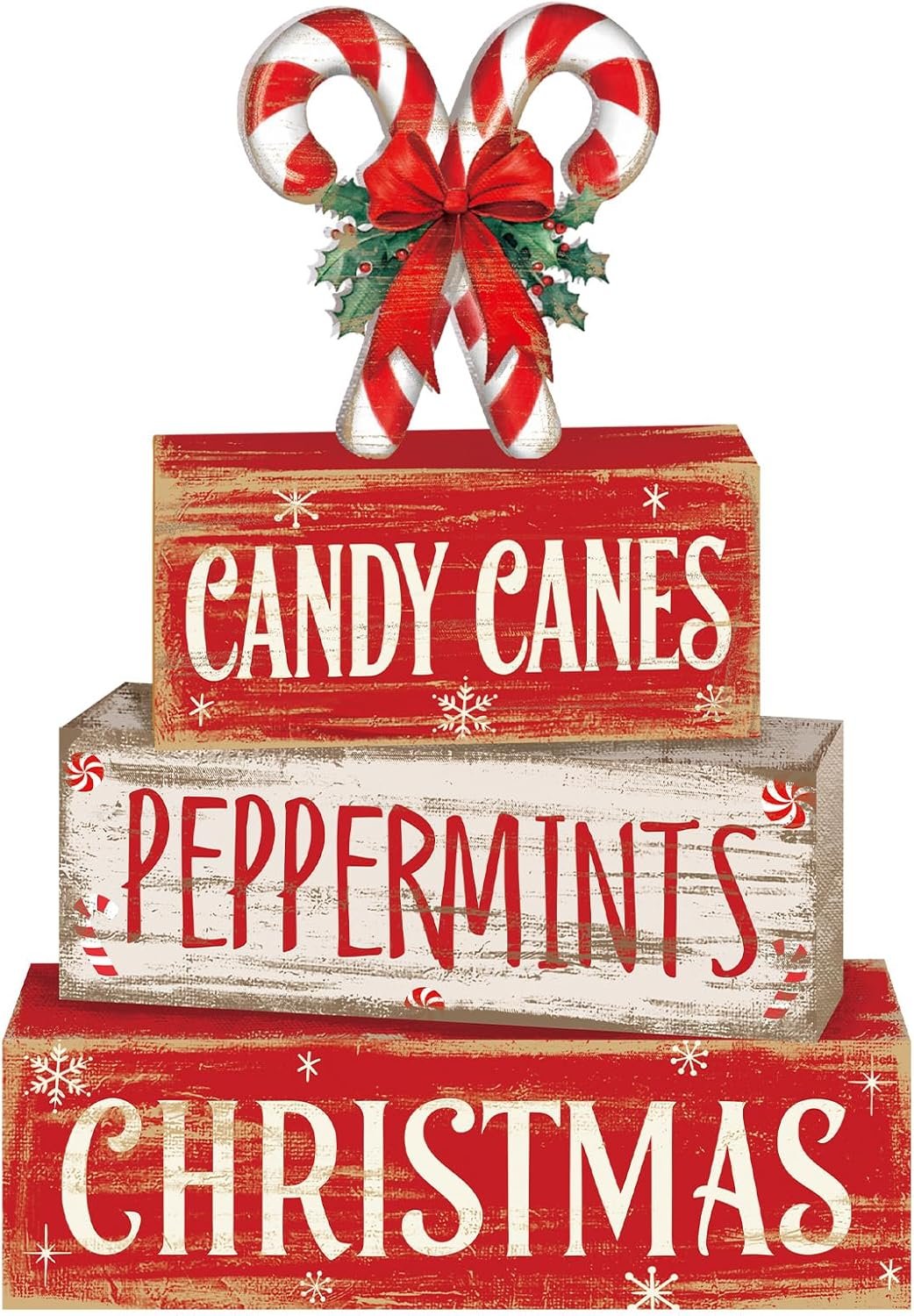 Christmas Candy Cane Table Decor