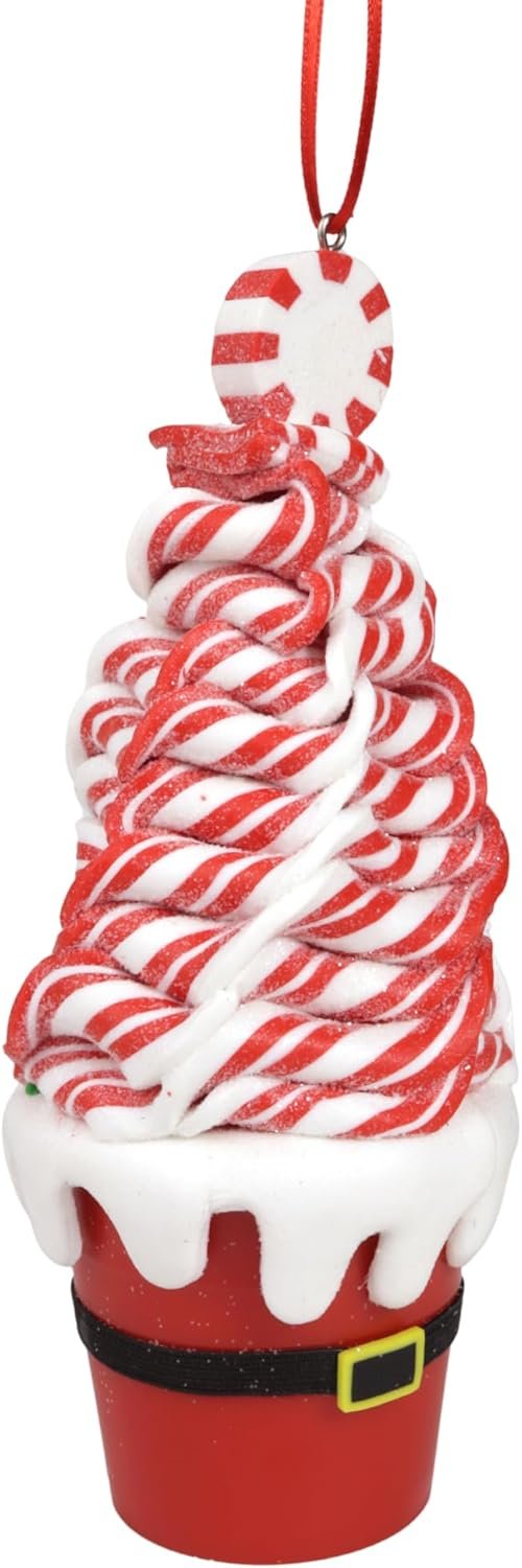 Red and White Christmas Tree Decoration