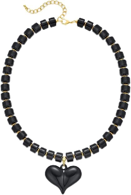 FILMOON Large Acrylic Heart Necklaces