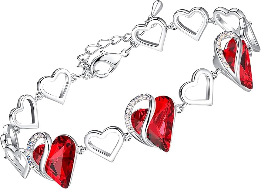 Leafael Infinity Love Heart Link Bracelet