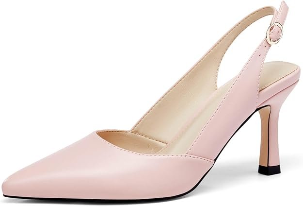 Rilista Women's Slingback Kitten Heels