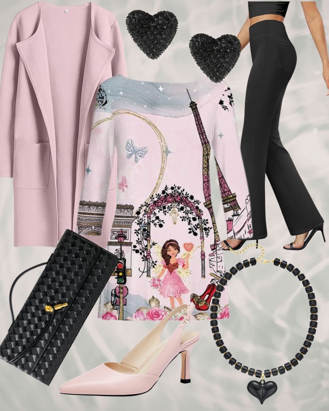 Betsey Johnson Heart Stud Earrings