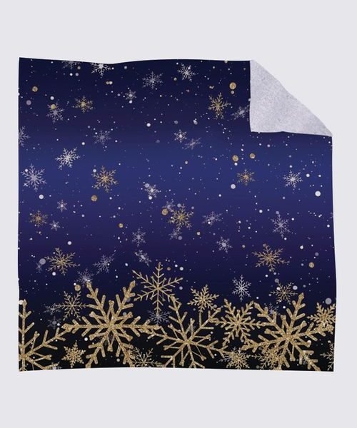 Blue Snowy Parisian Holiday Blanche Blanket Scarf